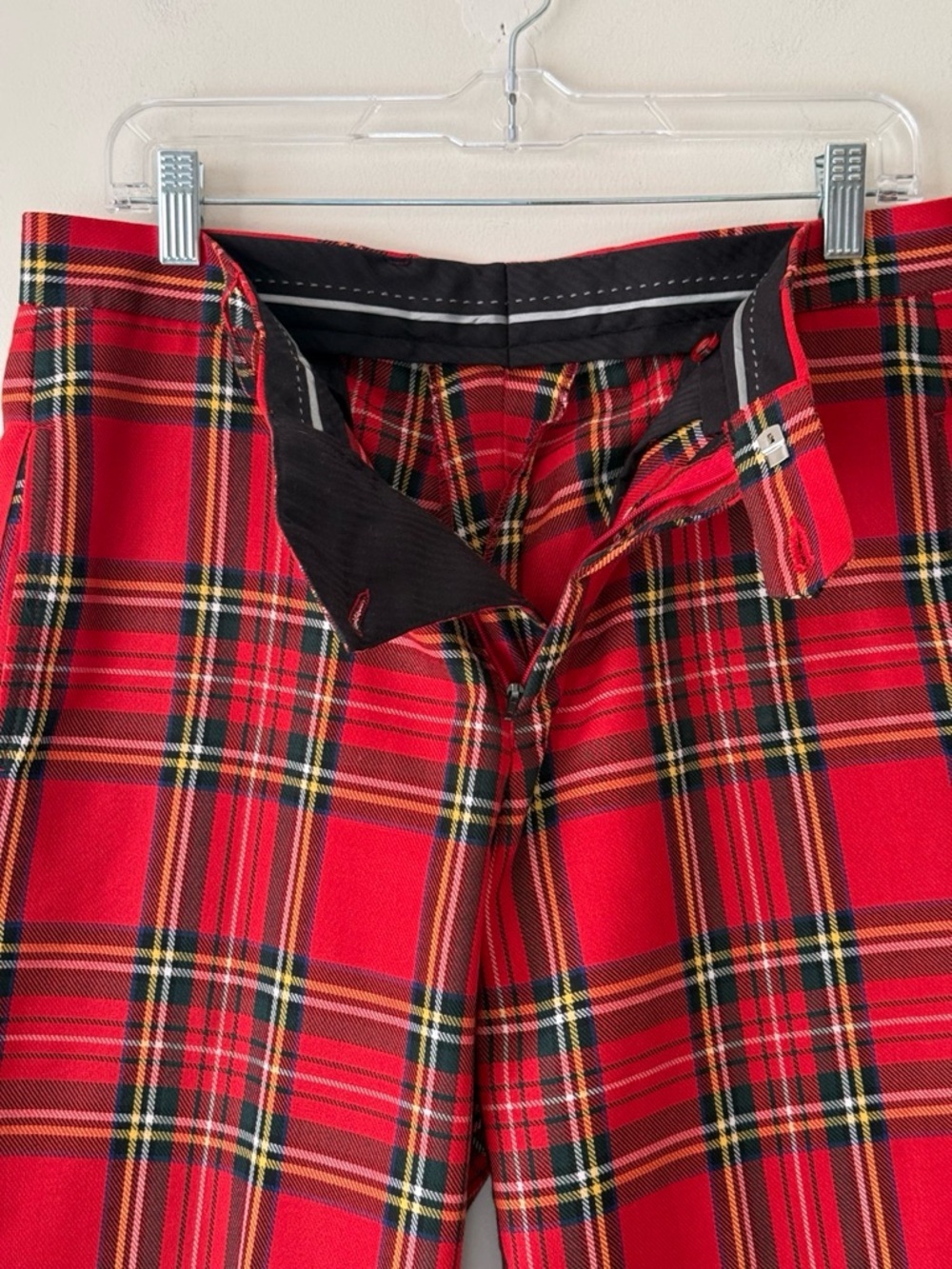Murray Golf Vintage Broadsword Red Royal Stewart Tartan Plaid Golf Pants Size 32 - Picture 5 of 16